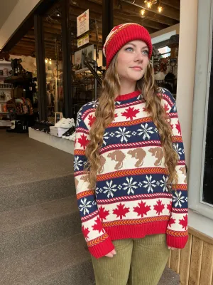 100% Cotton Canadiana Fairisle Sweater
