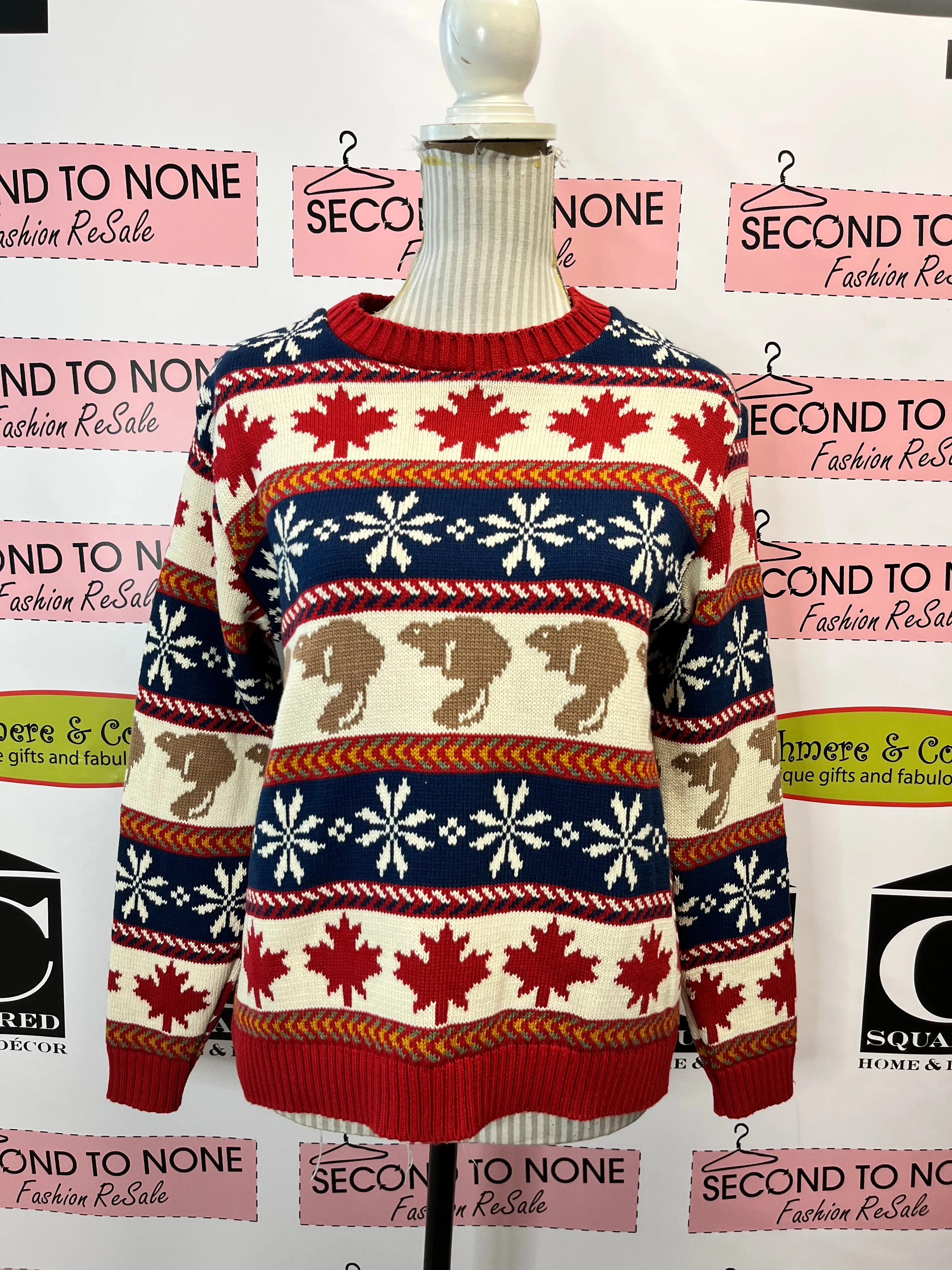 100% Cotton Canadiana Fairisle Sweater