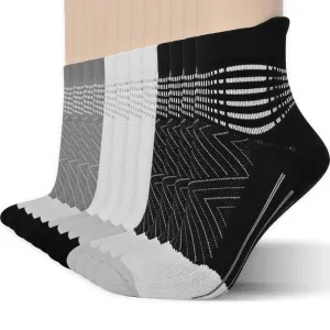 6 Pack Comfortable Cushioned Ankle Support Socks