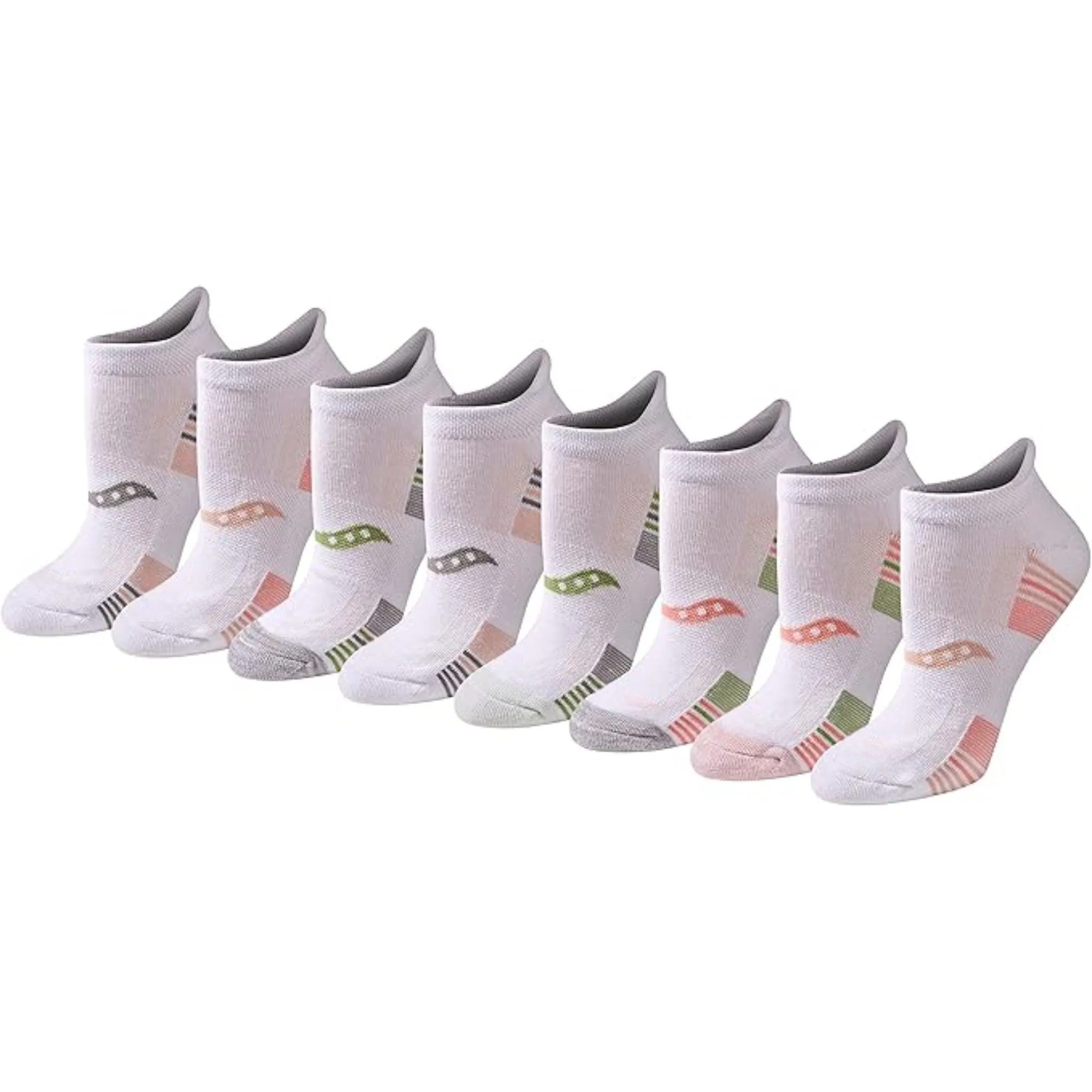 8-Pack Athletic Cushioned Socks - Low Cut and Comfortable