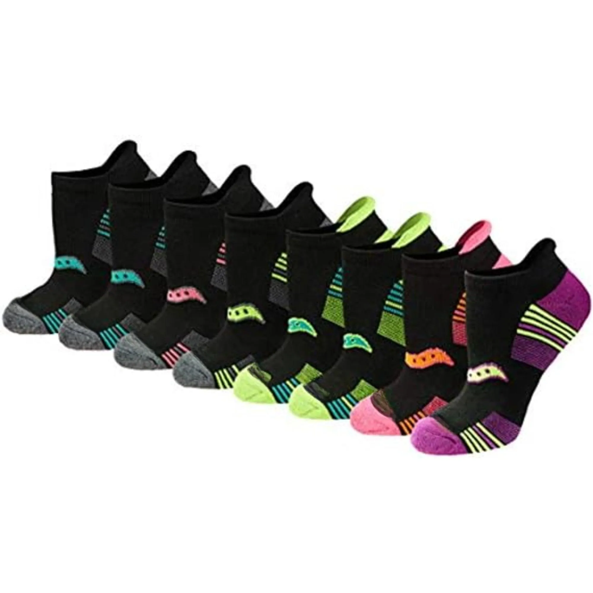 8-Pack Athletic Cushioned Socks - Low Cut and Comfortable
