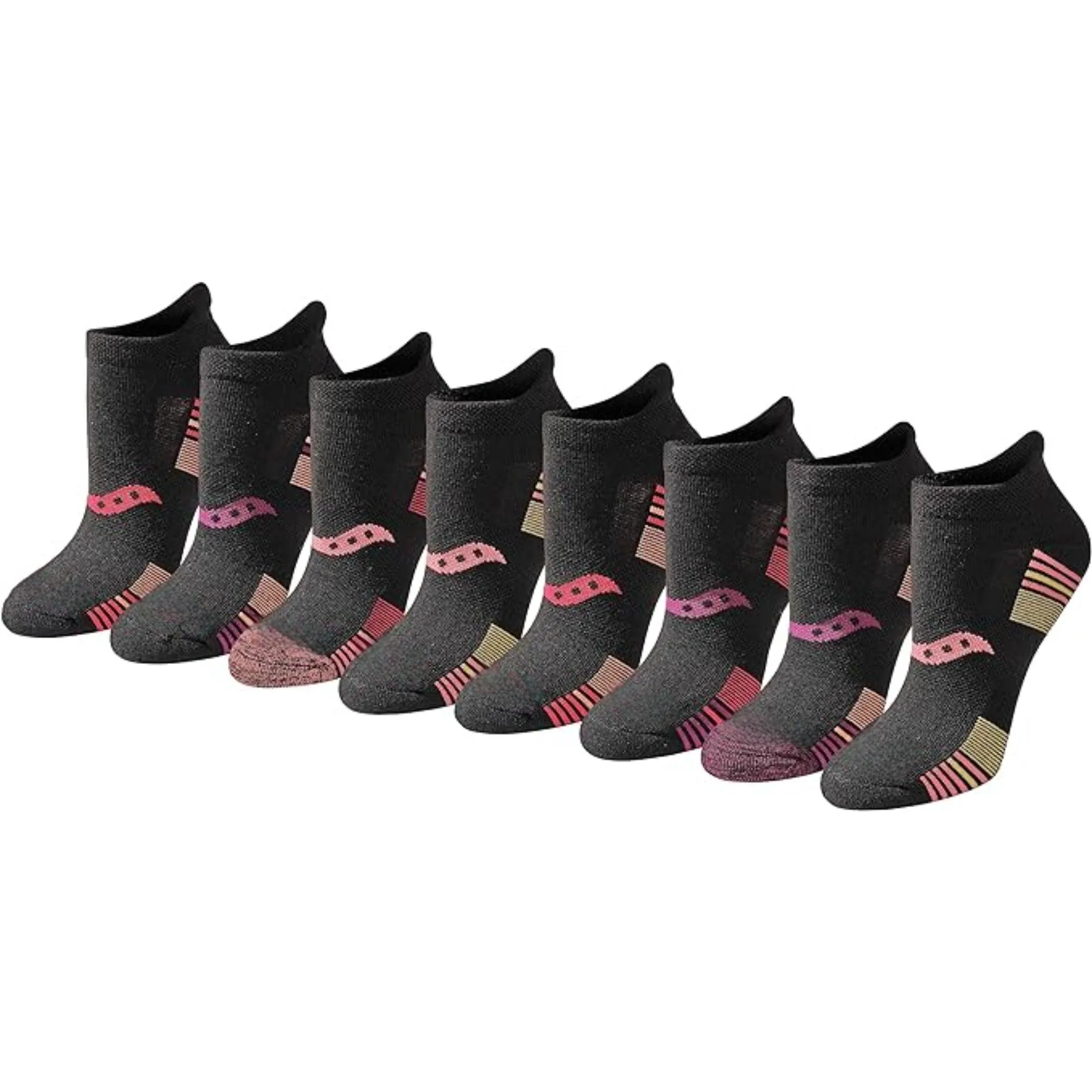 8-Pack Athletic Cushioned Socks - Low Cut and Comfortable