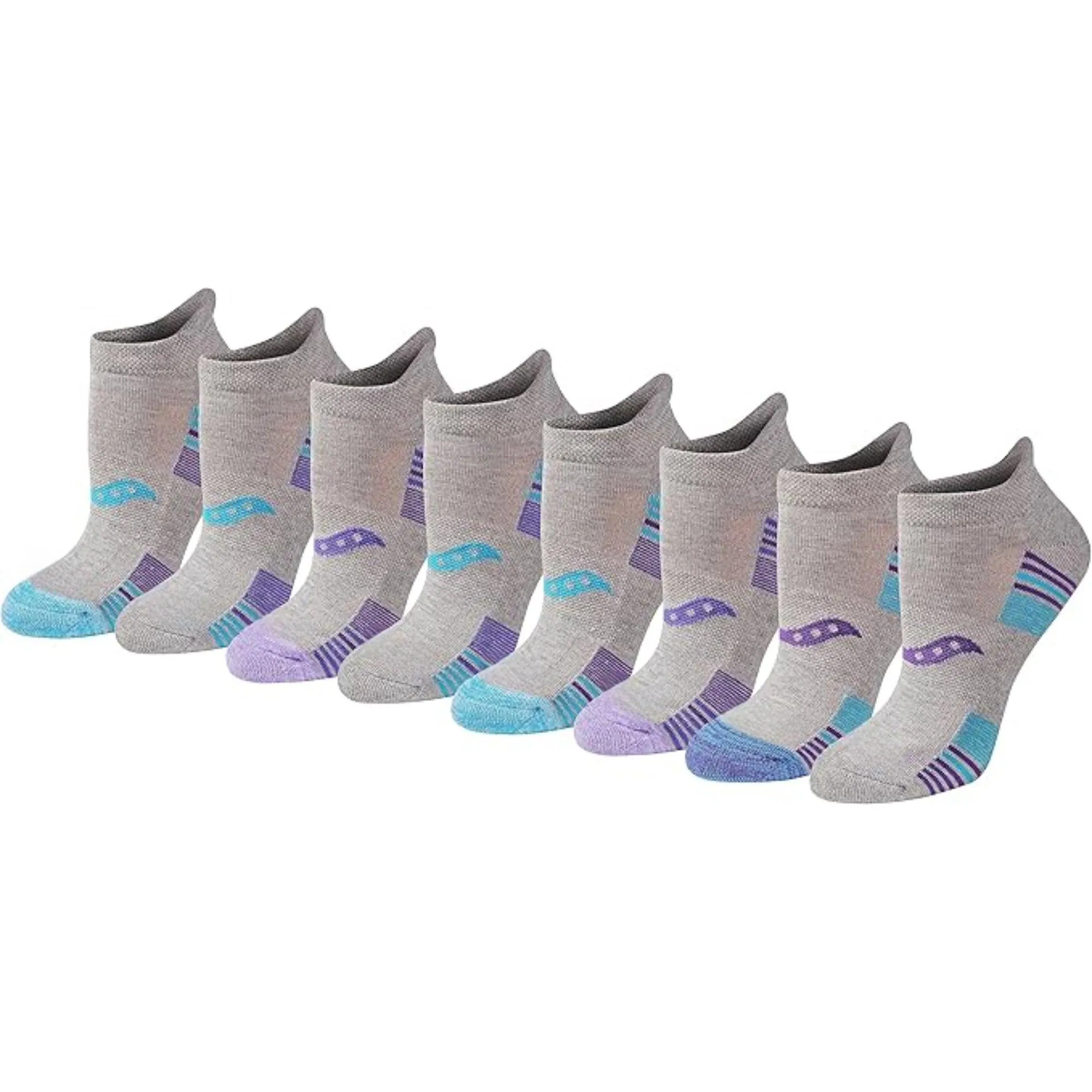 8-Pack Athletic Cushioned Socks - Low Cut and Comfortable
