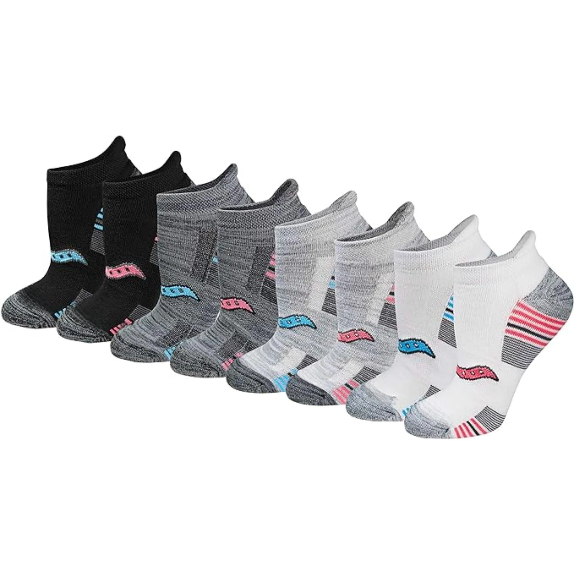 8-Pack Athletic Cushioned Socks - Low Cut and Comfortable