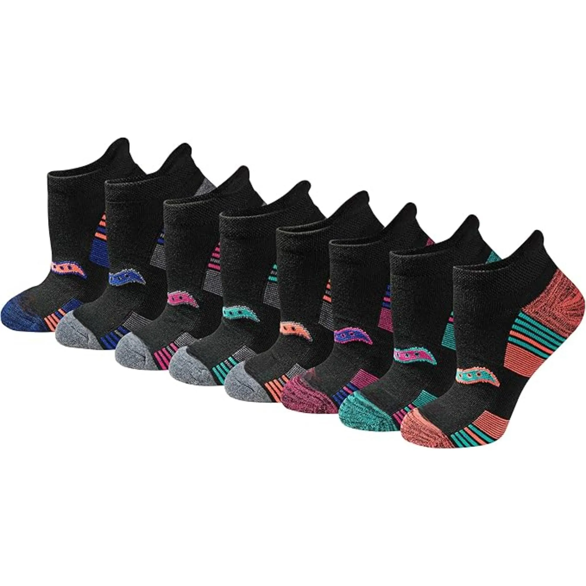 8-Pack Athletic Cushioned Socks - Low Cut and Comfortable
