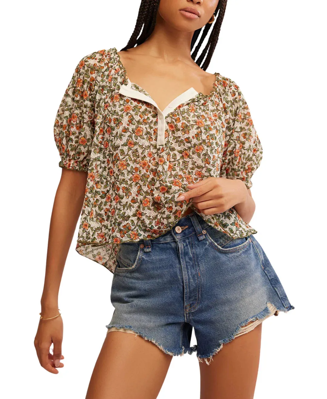Astra Peasant Top-Daisy Combo