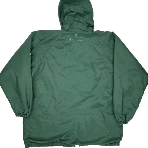 Bryan Station Defenders Champion Oversized Windbreaker - Large Green Nylon