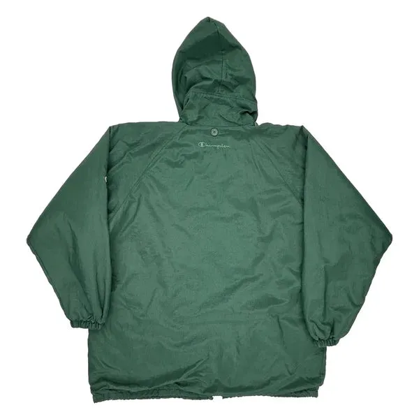 Bryan Station Defenders Champion Oversized Windbreaker - Large Green Nylon