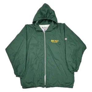 Bryan Station Defenders Champion Oversized Windbreaker - Large Green Nylon