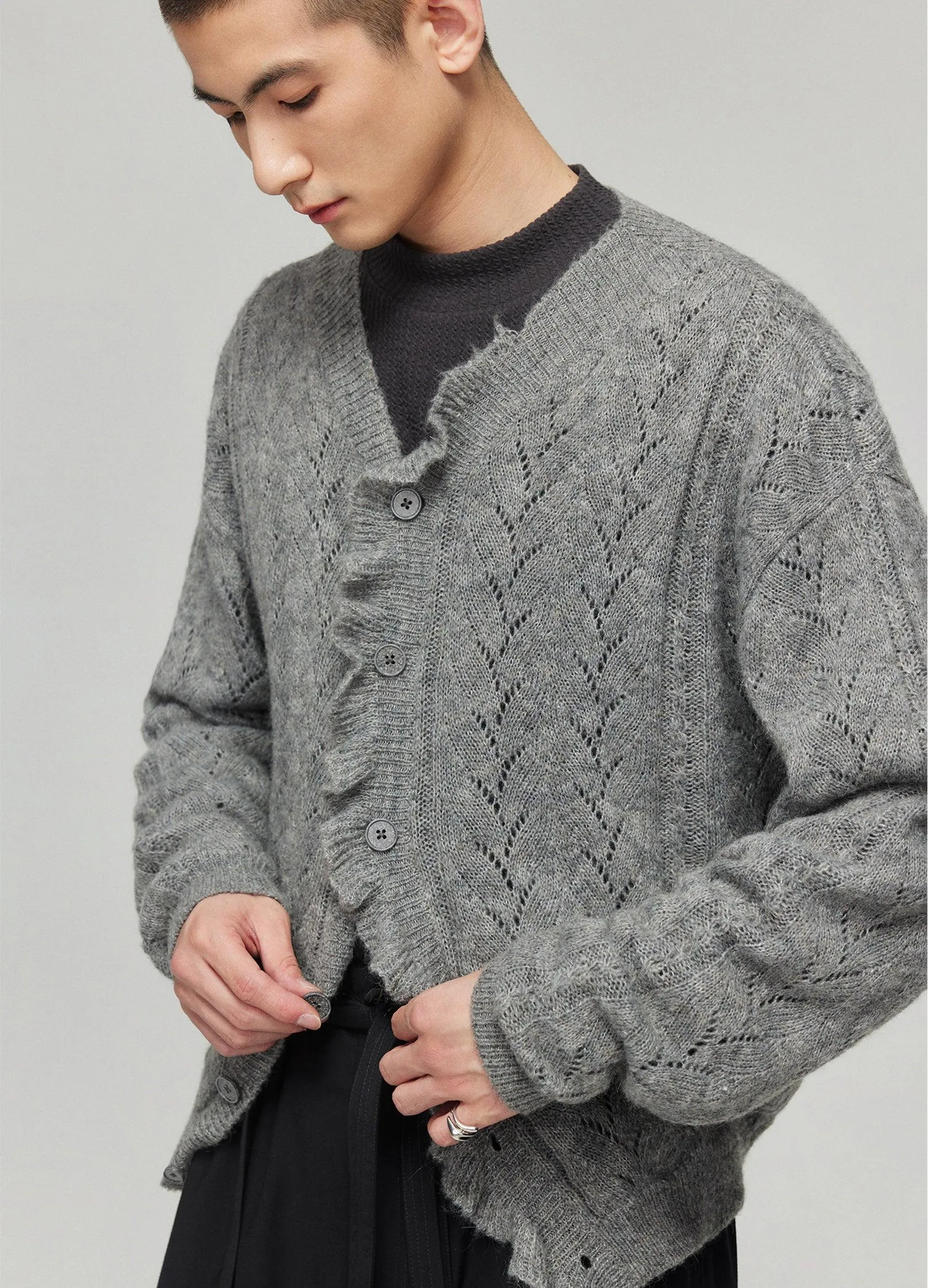 Cozy Botanical Knit Cardigan