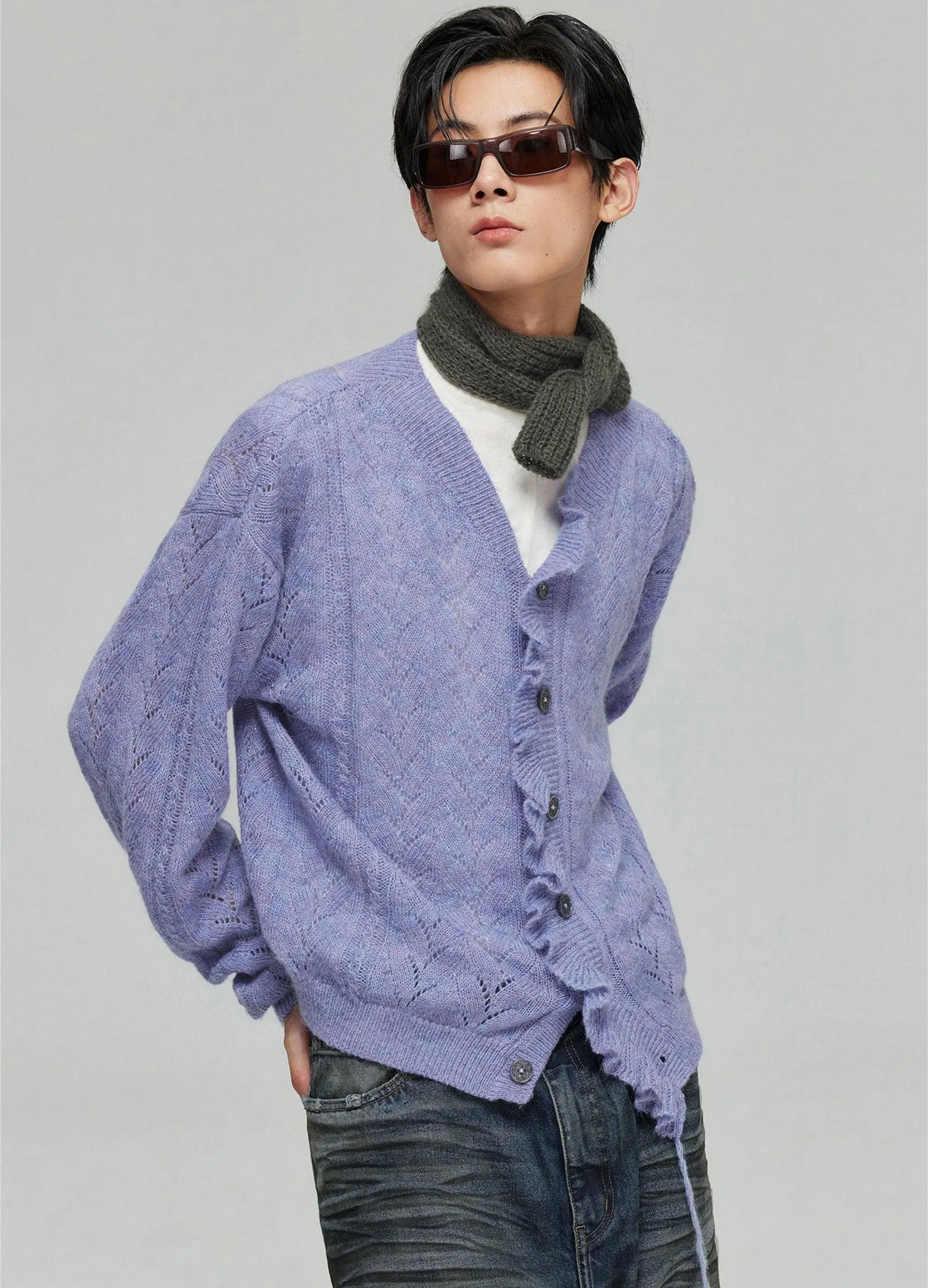 Cozy Botanical Knit Cardigan