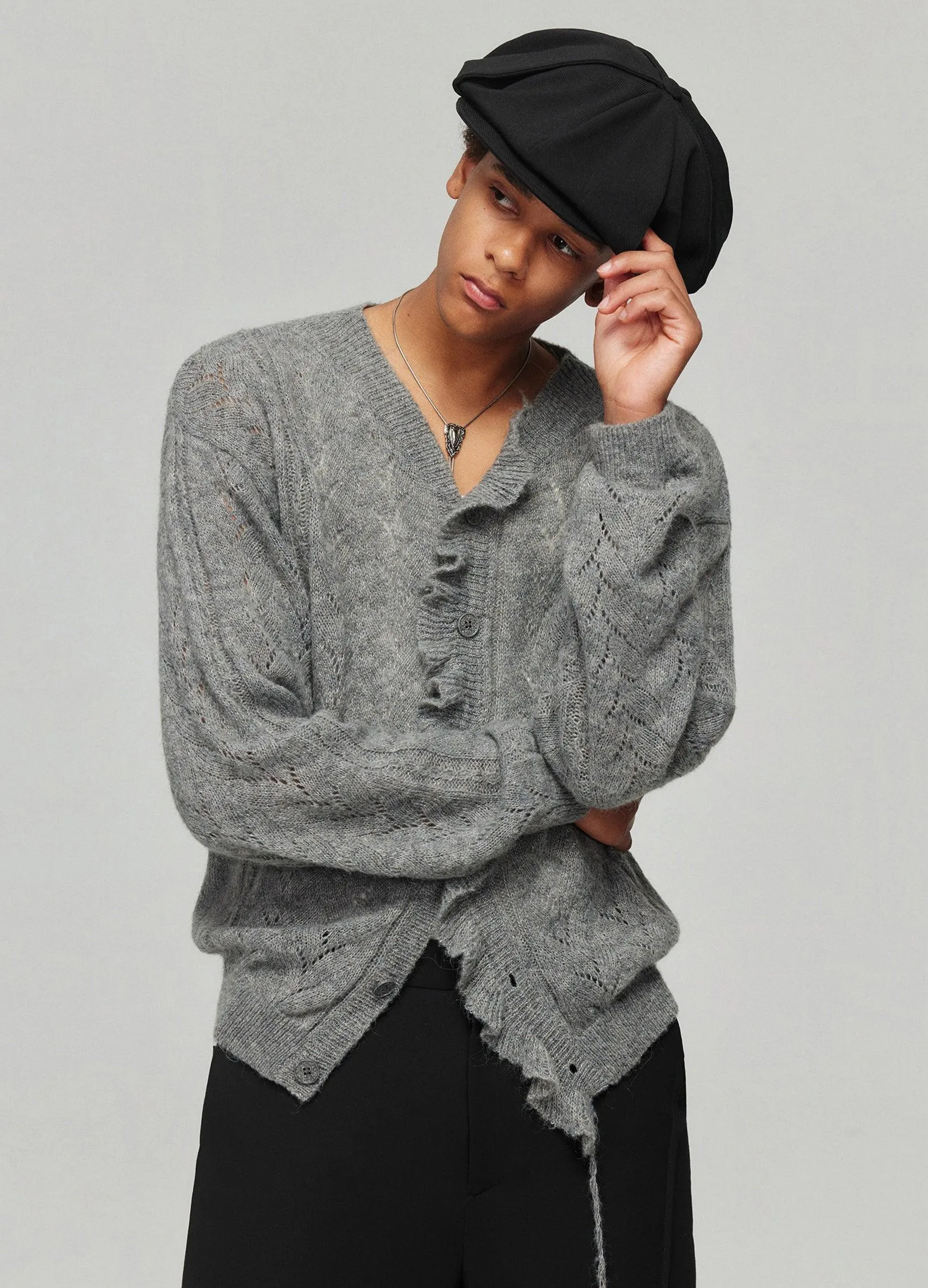 Cozy Botanical Knit Cardigan