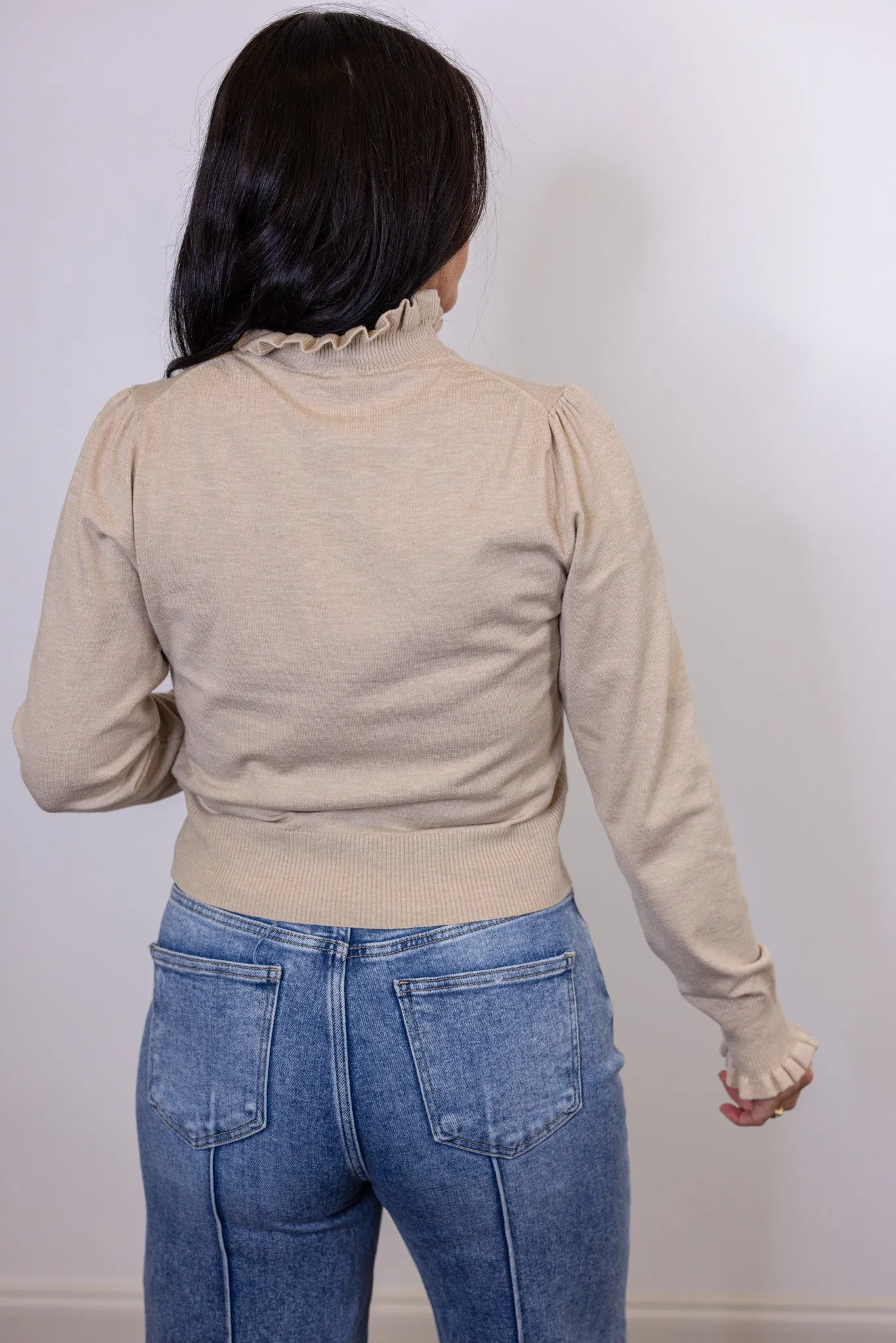 Delicate Darling Oatmeal Knit Top
