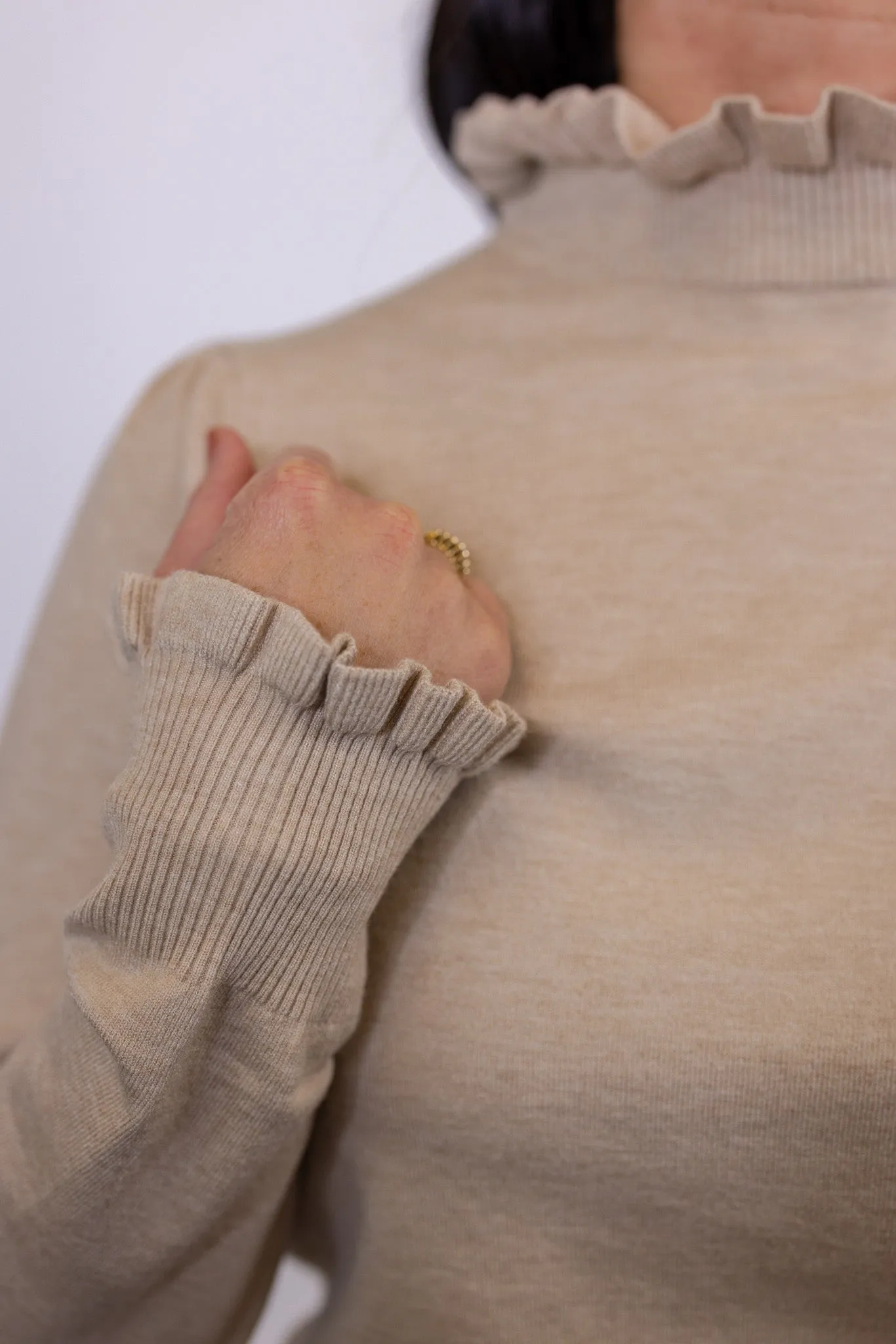 Delicate Darling Oatmeal Knit Top