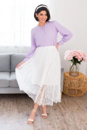 Delicate Lace Modest Maxi Skirt