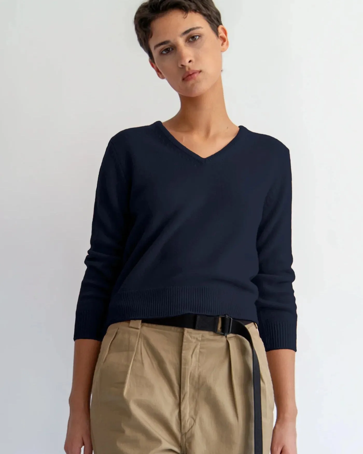 Demylee Lia Cashmere Sweater Navy
