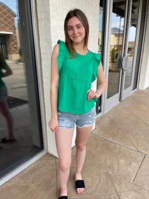 Dixie Babydoll Top Green