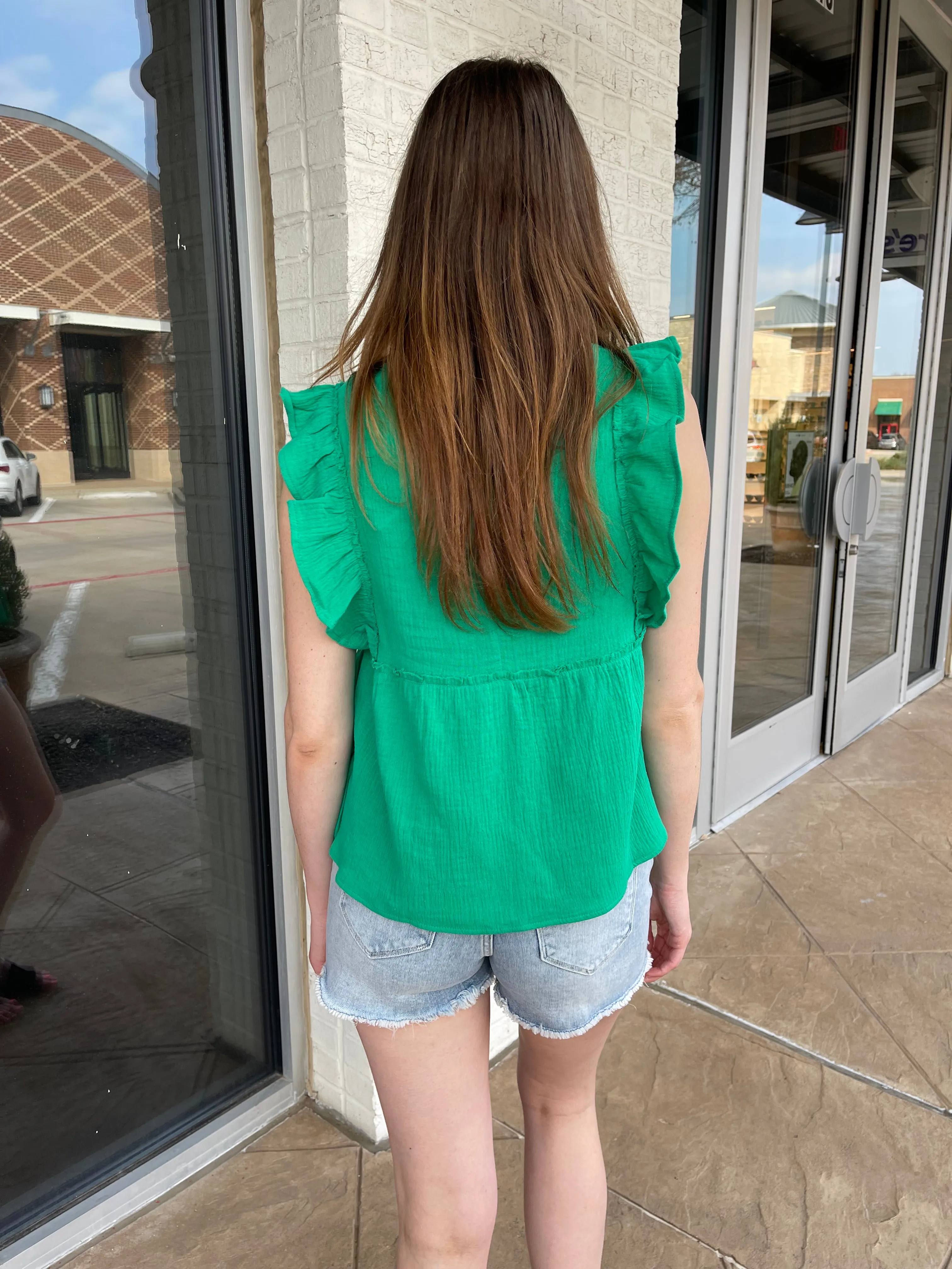 Dixie Babydoll Top Green