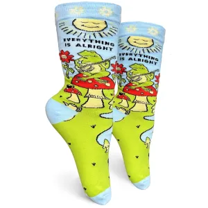 Everything Is Alright Toad and Toadstool Women's Crew Sock