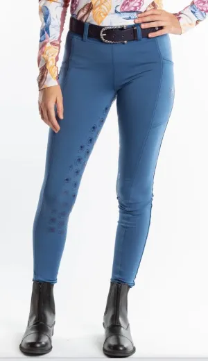 Hannah Childs Danielle Full Seat Riding Tight Stone Blue Large New w/Tags