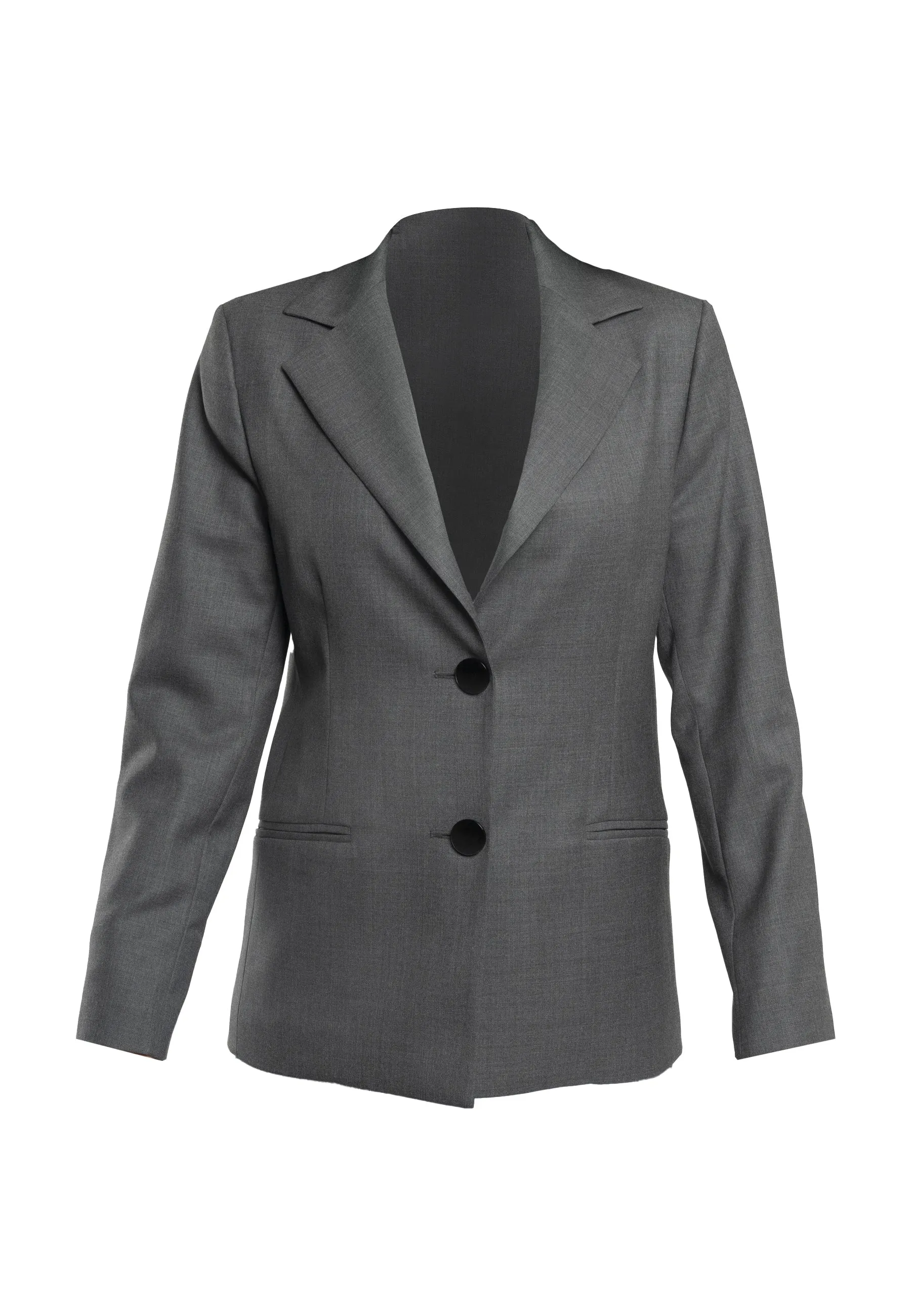 Lisa Italian Wool Women's Blazer - Tailored Slim-Fit Light Grey for Stylish Professional Look, Matches with Sara Grey  Trousers