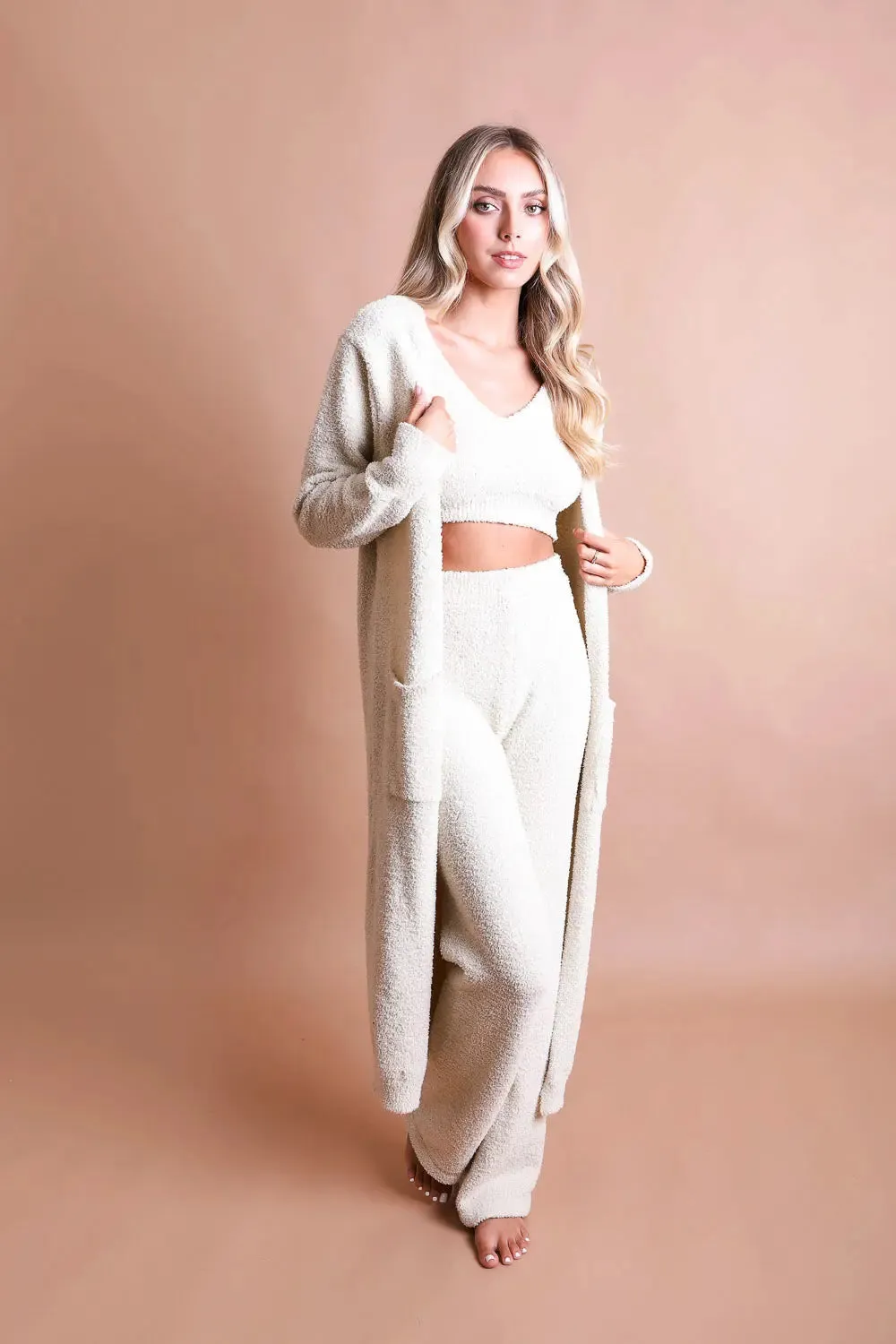 Luxe Cozy Boucle Oversized Cardigan