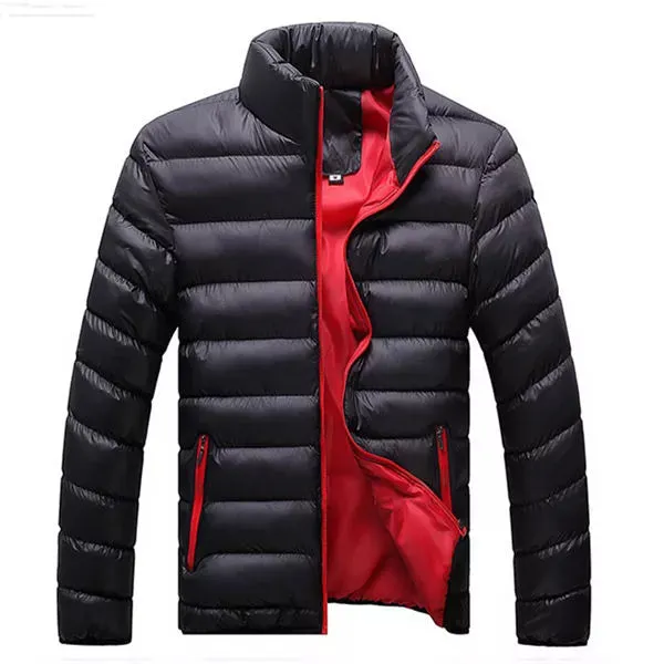 Mens Winter Warm Slim Casual Windbreaker Quilted Jacket