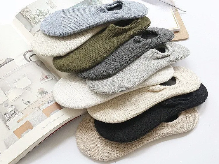 Miss June’s | 1 pair socks｜Daily | Cotton | Natural | No-show | Fall | Winter | Textured | Casual | Stylish | Comfortable | Women’s|