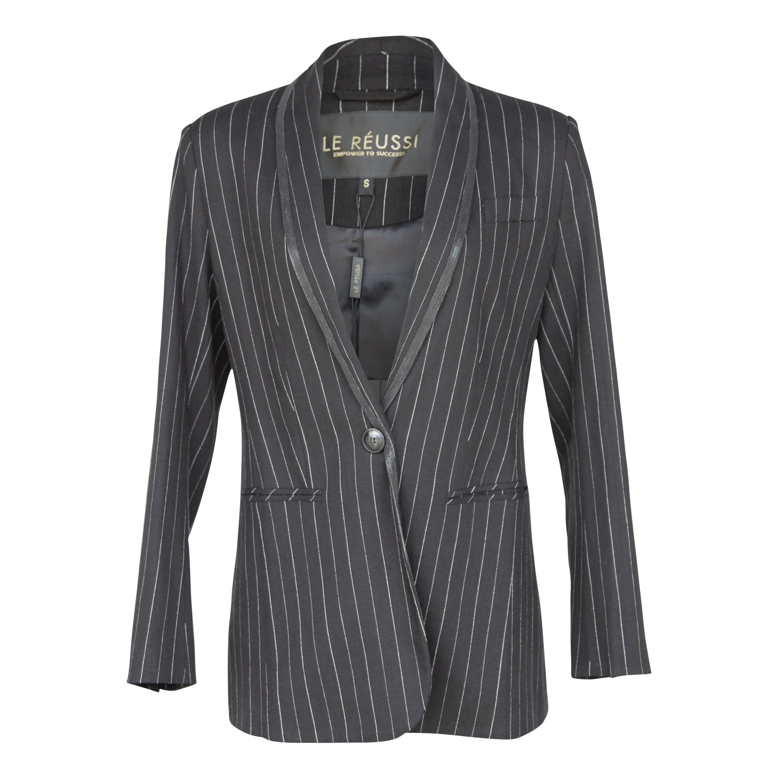Power Woman- Black/White Pinstripes Blazer/Suit