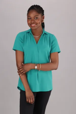 Rose V-neck blouse - green