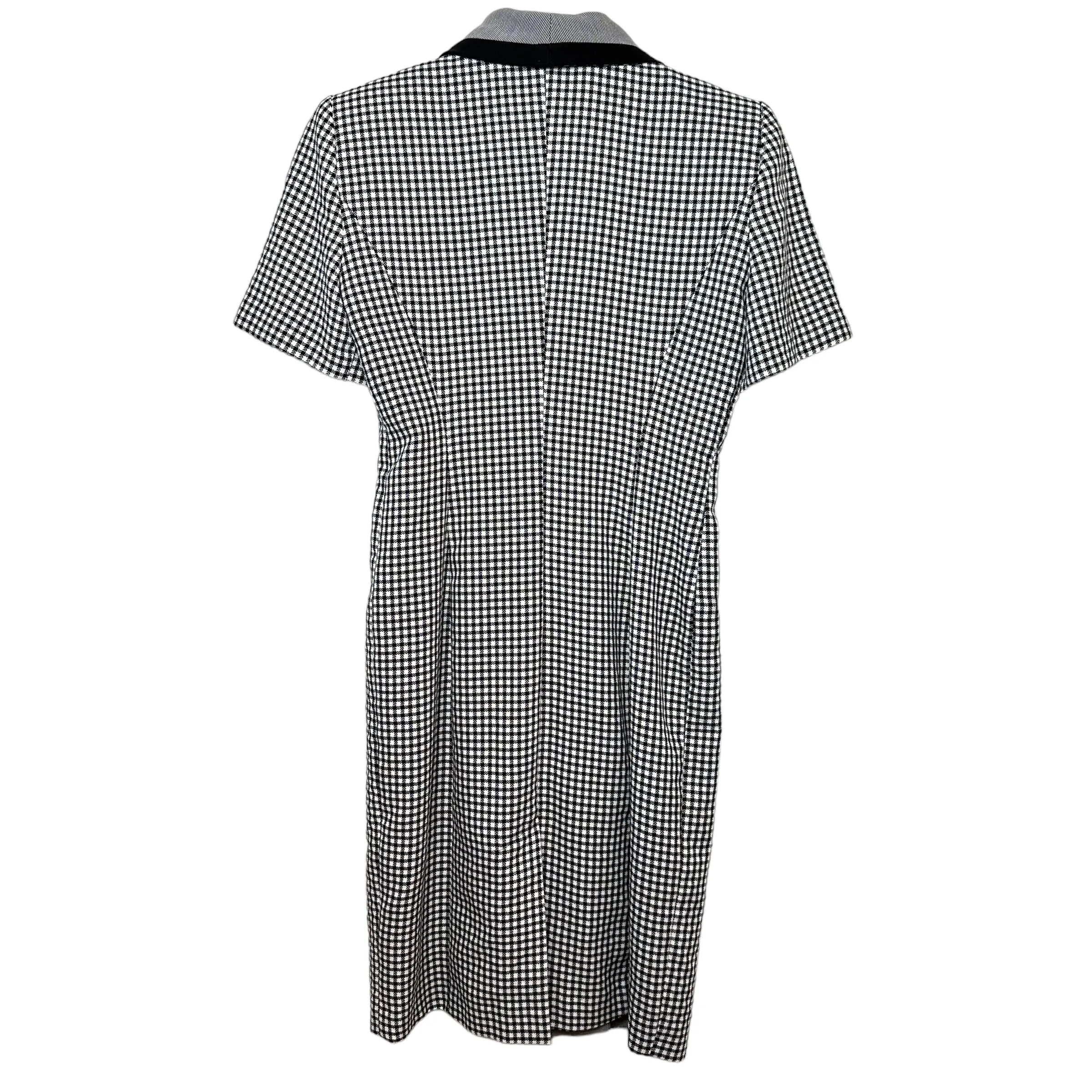 Vintage 80s Danny and Nicole Blazer Dress Black White Gingham 4P Made in the USA