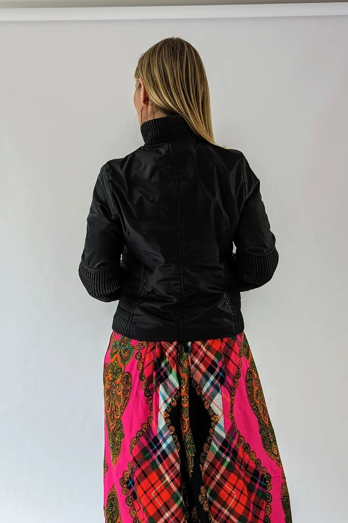 Vintage Black Lightweight Black Short Casual Jacket