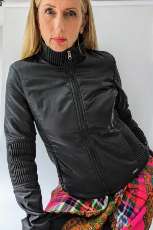 Vintage Black Lightweight Black Short Casual Jacket