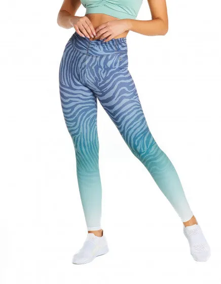 Zebra F/L Tights with Back Pocket & Gathered Waist